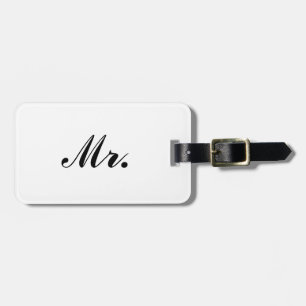 白黒氏および夫人荷物は彼のために付きます ラゲッジタグ