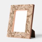白黒民族フローラペイズリー レーザー彫刻フレーム (左)