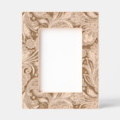 白黒民族フローラペイズリー レーザー彫刻フレーム (正面)