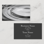 白黒水さざ波の一般的な名刺 名刺 (正面/裏面)