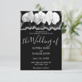 白黒水カラーラン結婚式招待状 招待状 (スタンド正面)