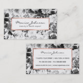 白黒水モダン彩国フローラビジン 名刺 (正面/裏面)