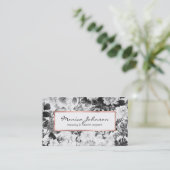 白黒水モダン彩国フローラビジン 名刺 (スタンド正面)