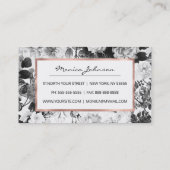 白黒水モダン彩国フローラビジン 名刺 (裏面)