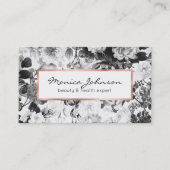 白黒水モダン彩国フローラビジン 名刺 (正面)