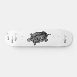 白黒水中競技カメ スケートボード
