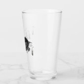 白黒水中競技カメ タンブラーグラス (左)