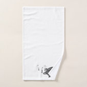 白黒水中競技カメ バスタオルセット (ハンドタオル)