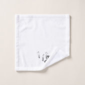 白黒水中競技カメ バスタオルセット (ウォッシュタオル)