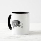 白黒水中競技カメ マグカップ (正面左)