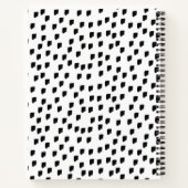 白黒水彩筆跡レシピクックブック ノートブック (裏面)