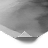 白黒水彩美しい風景 ポスター (角)