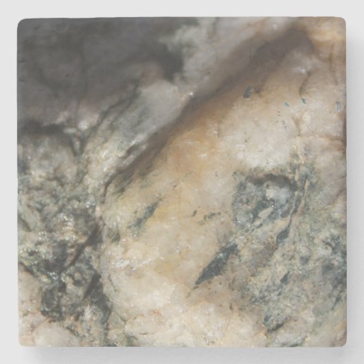 白黒水晶鉱物の質 ストーンコースター (正面)