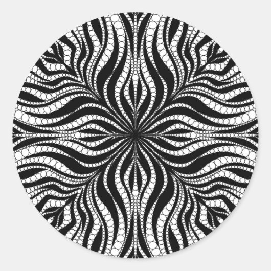 白黒水玉シール ラウンドシール (正面)