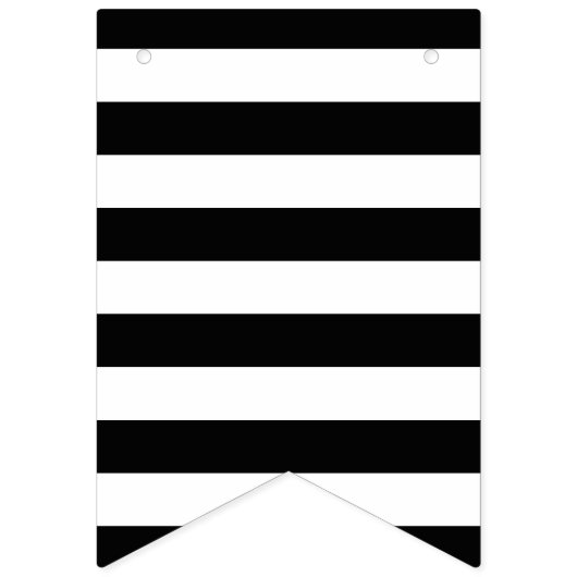 白黒水玉模様およびストライプのな旗布の旗 バンティングフラッグ (第1の旗)