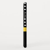 白黒水玉模様とエデルワイス Case-Mate iPhoneケース (裏面/右)