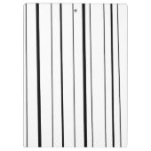 白黒水玉模様とストライプノートブック クリップボード (裏面)