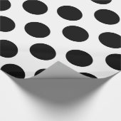 白黒水玉模様のギフトの包装紙 ラッピングペーパー (角)