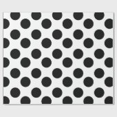 白黒水玉模様のギフトの包装紙 ラッピングペーパー (フラット)