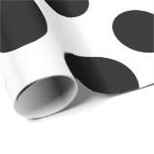 白黒水玉模様のギフトの包装紙 ラッピングペーパー (ロールコーナー)