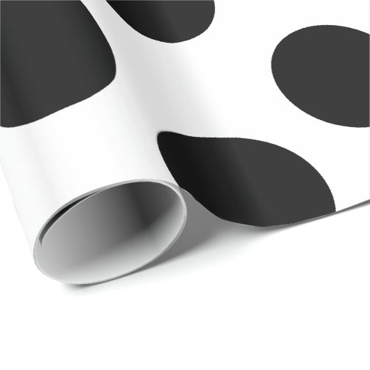 白黒水玉模様のギフトの包装紙 ラッピングペーパー (ロールコーナー)