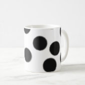 白黒水玉模様のコーヒー・マグ コーヒーマグカップ (正面右)
