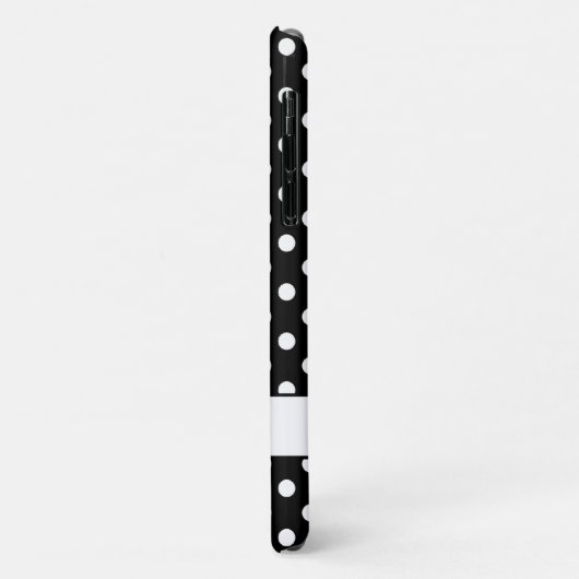 白黒水玉模様のパターパーソナライズされたン Case-Mate iPhoneケース (裏面/左)