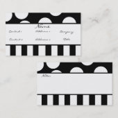 白黒水玉模様のプロフィールカード 名刺 (正面/裏面)