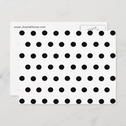 白黒水玉模様のポストカード ポストカード (正面/裏面)