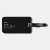 白黒水玉模様のモノグラム ラゲッジタグ (裏面横)