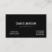 白黒水玉模様の名刺 名刺 (裏面)