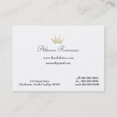 白黒水玉模様の最愛のピンクフレーム 名刺 (裏面)