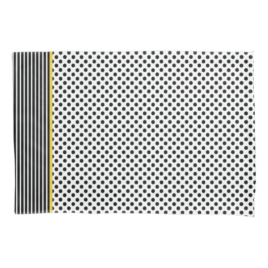 白黒水玉模様の枕箱 枕カバー (正面)