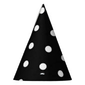 白黒水玉模様の魅力のファッション パーティーハット (左)