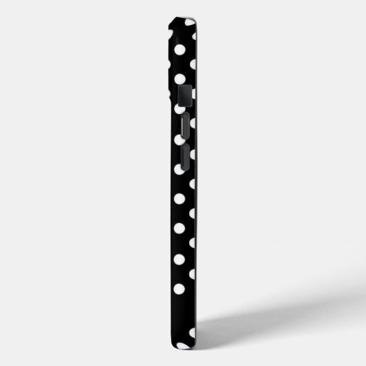 白黒水玉模様エレガントスクリプト Case-Mate iPhoneケース (裏面 / 左)