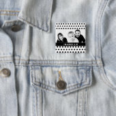 白黒水玉模様カスタム写真 缶バッジ (インサイチュ)