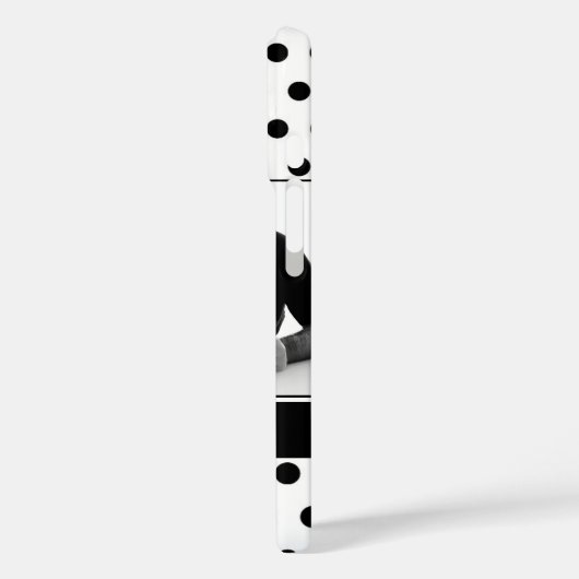 白黒水玉模様カスタム写真 Case-Mate iPhoneケース (裏面 / 左)