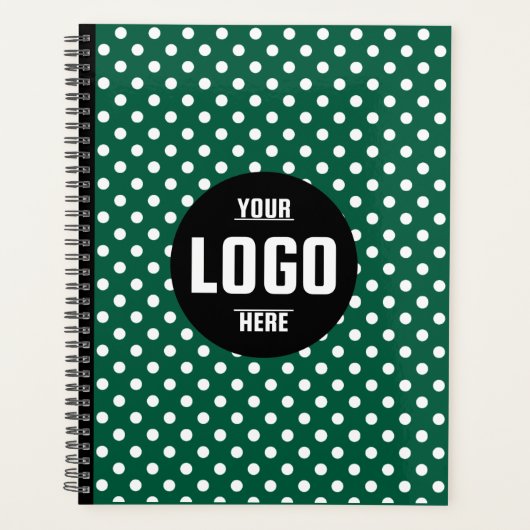 白黒水玉模様カスタム2026ビジネス プランナー手帳 (正面)