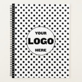 白黒水玉模様カスタム2026ビジネス プランナー手帳 (正面)