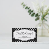 白黒水玉模様クラシックカスタム 名刺 (スタンド正面)