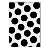 白黒水玉模様グリーティングカード (正面)