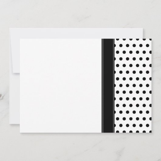 白黒水玉模様ジュエル結婚式招待状 招待状 (裏面)