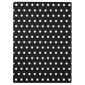 白黒水玉模様ストライプスクリプト名 クリップボード (裏面)