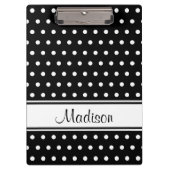 白黒水玉模様ストライプスクリプト名 クリップボード (正面)