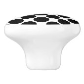 白黒水玉模様セラミックノブ セラミックノブ (側面)