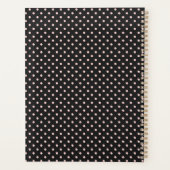 白黒水玉模様トレンディーモノグラム プランナー手帳 (裏面)