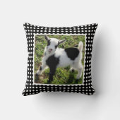 白黒水玉模様ナイジェリア矮小山羊 クッション (裏面)