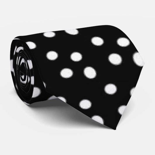 白黒水玉模様ネクタイ ネクタイ (ロール)