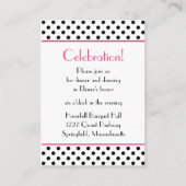 白黒水玉模様バルミツワー披露宴カード エンクロージャーカード (正面)