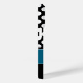 白黒水玉模様パターンブルーモノグラム Case-Mate iPhoneケース (裏面 / 右)